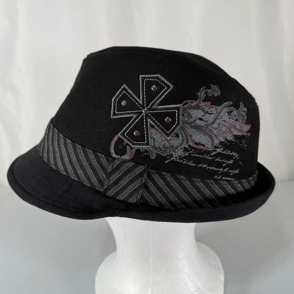 Granule Black Cotton Bucket Hat